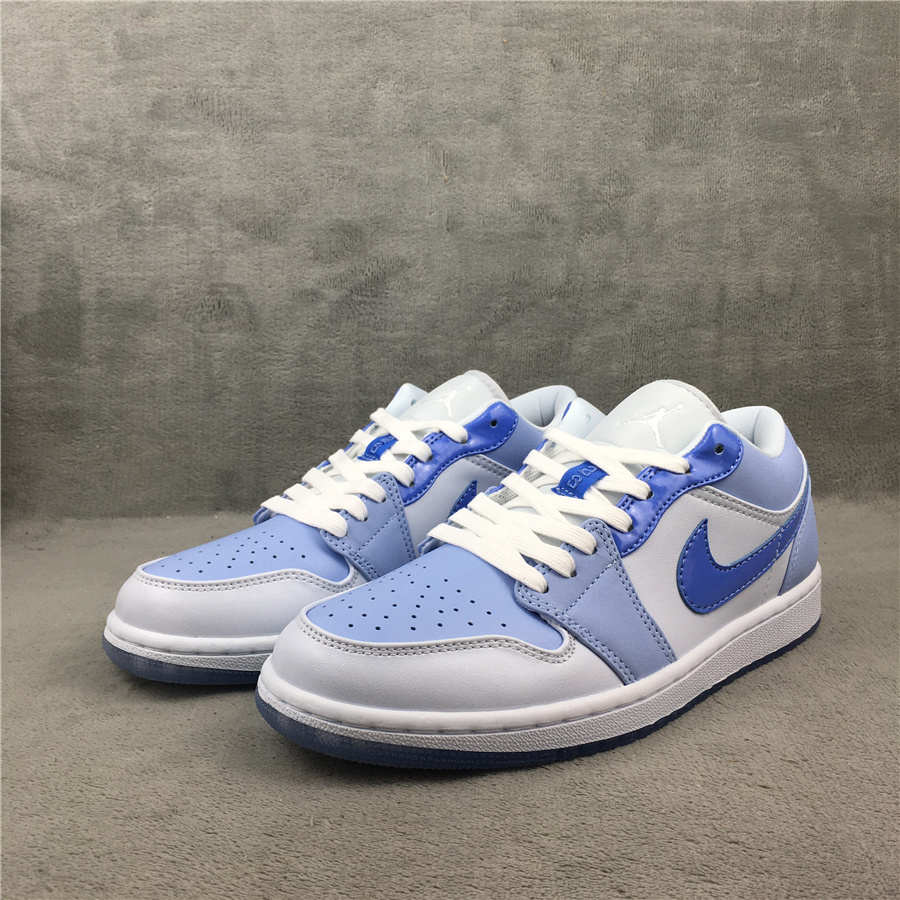 2021 Air Jordan 1 Low The Mighty Swooshers Baby Blue White